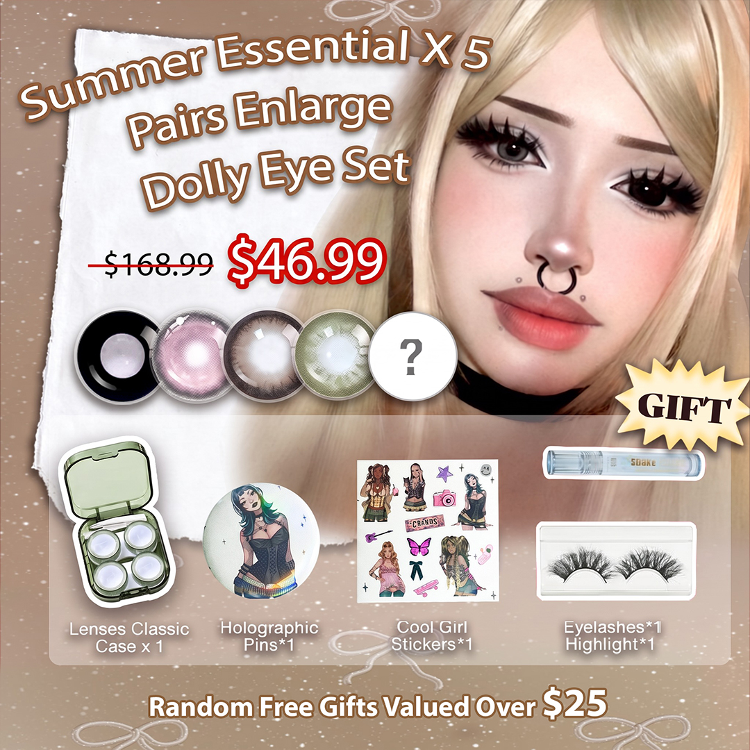 Summer Essential X 5 Pairs Enlarge Dolly Eye Set (Customized✨)