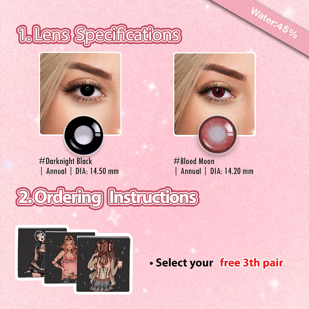 3 Pairs Dolly Eye Set | Enlarge | Red (Customized✨)