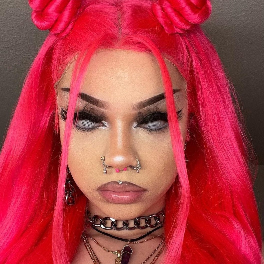 Dead Gridding White Contact Lenses