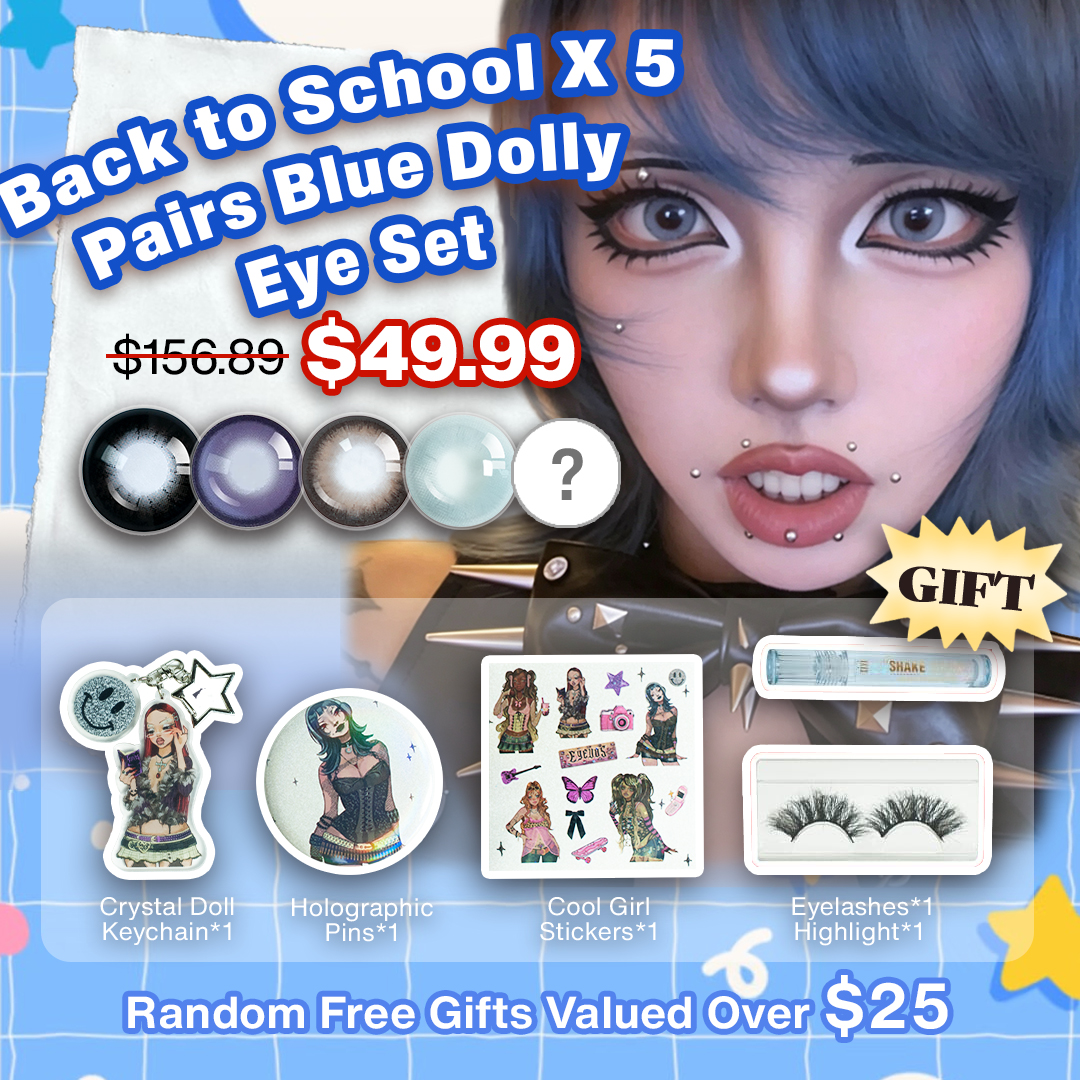 Back to School X 5 Pairs Blue Dolly Eye Set | Bigger | 16mm (Customized✨)