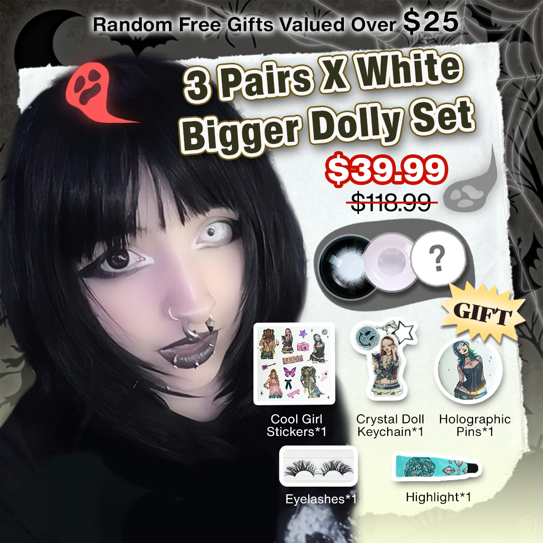 3 Pairs X White Bigger Dolly Set | Enlarge (Customized✨)