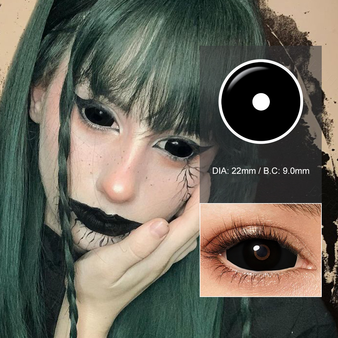 Nene's Dark Demon Doll Eye 22MM Full Sclera Contact Lenses
