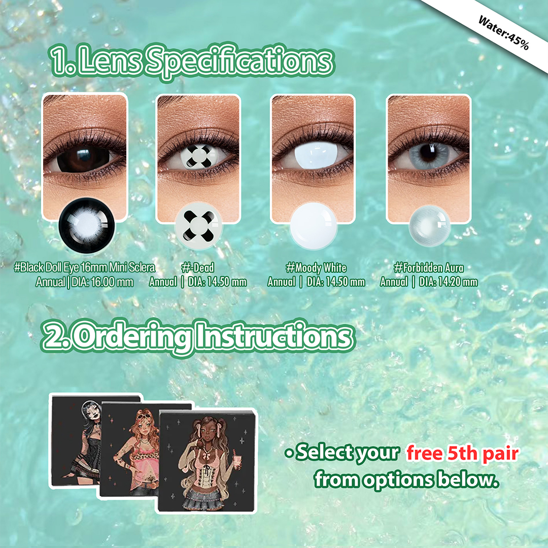 Summer Essential X 5 Pairs White Dolly Set 16mm | 1 Year (Customized✨)
