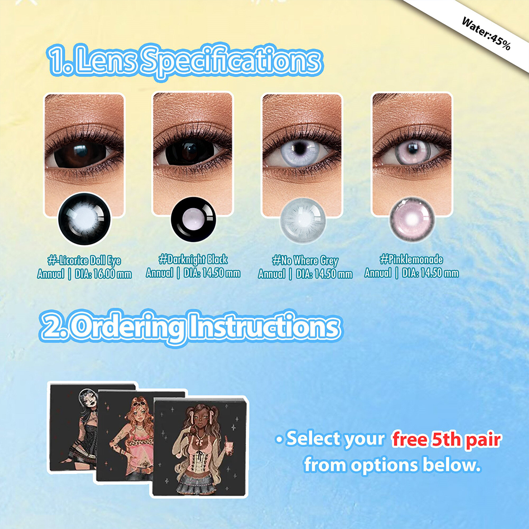 Summer Essential X 5 Pairs Bigger Eye Set 16mm | 1 Year (Customized✨)