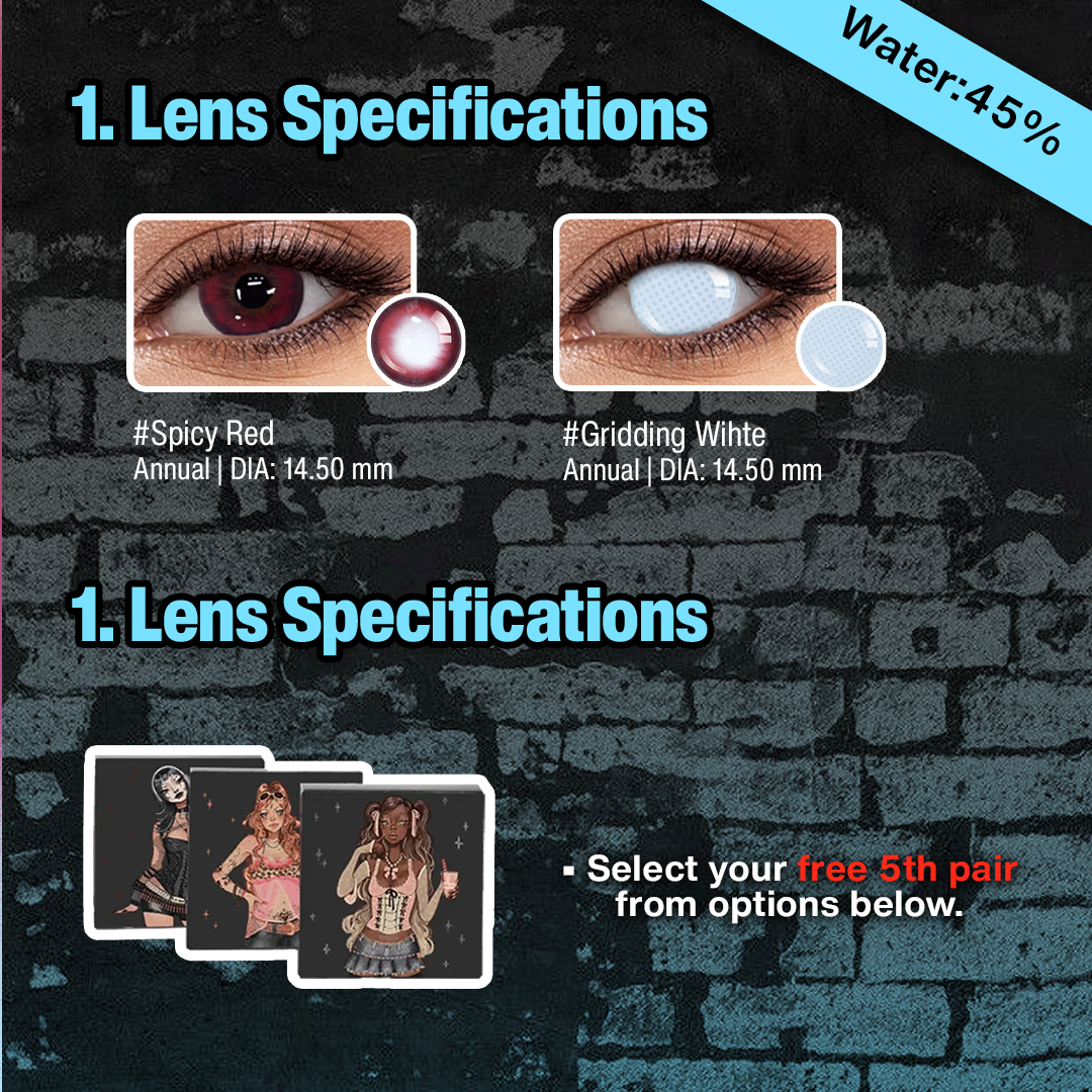 3 Pairs X Gothic Eye Set (Customized✨) 