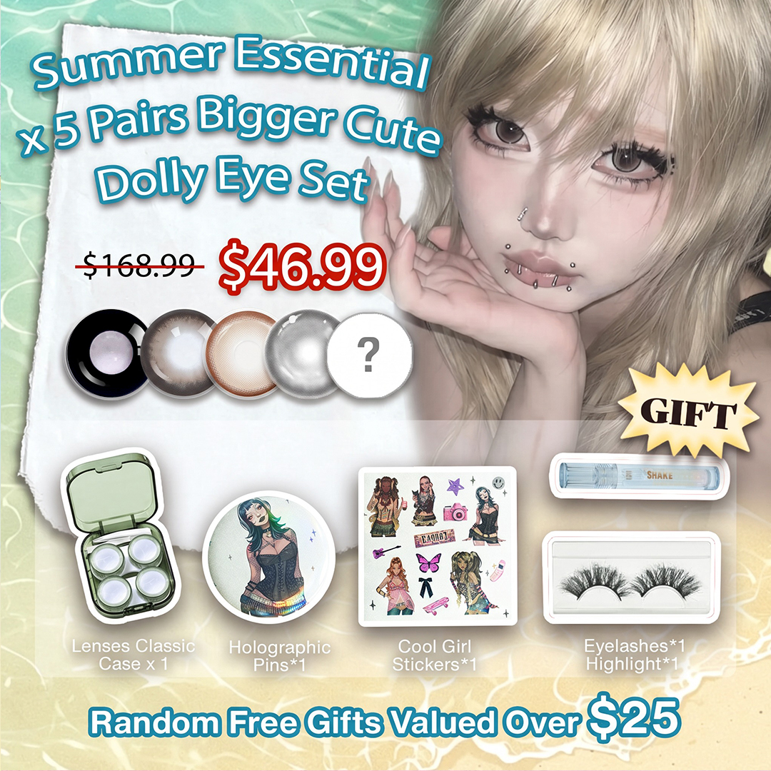 Summer Essential X 5 Pairs Bigger Cute Dolly Eye Set | (Customized✨) 