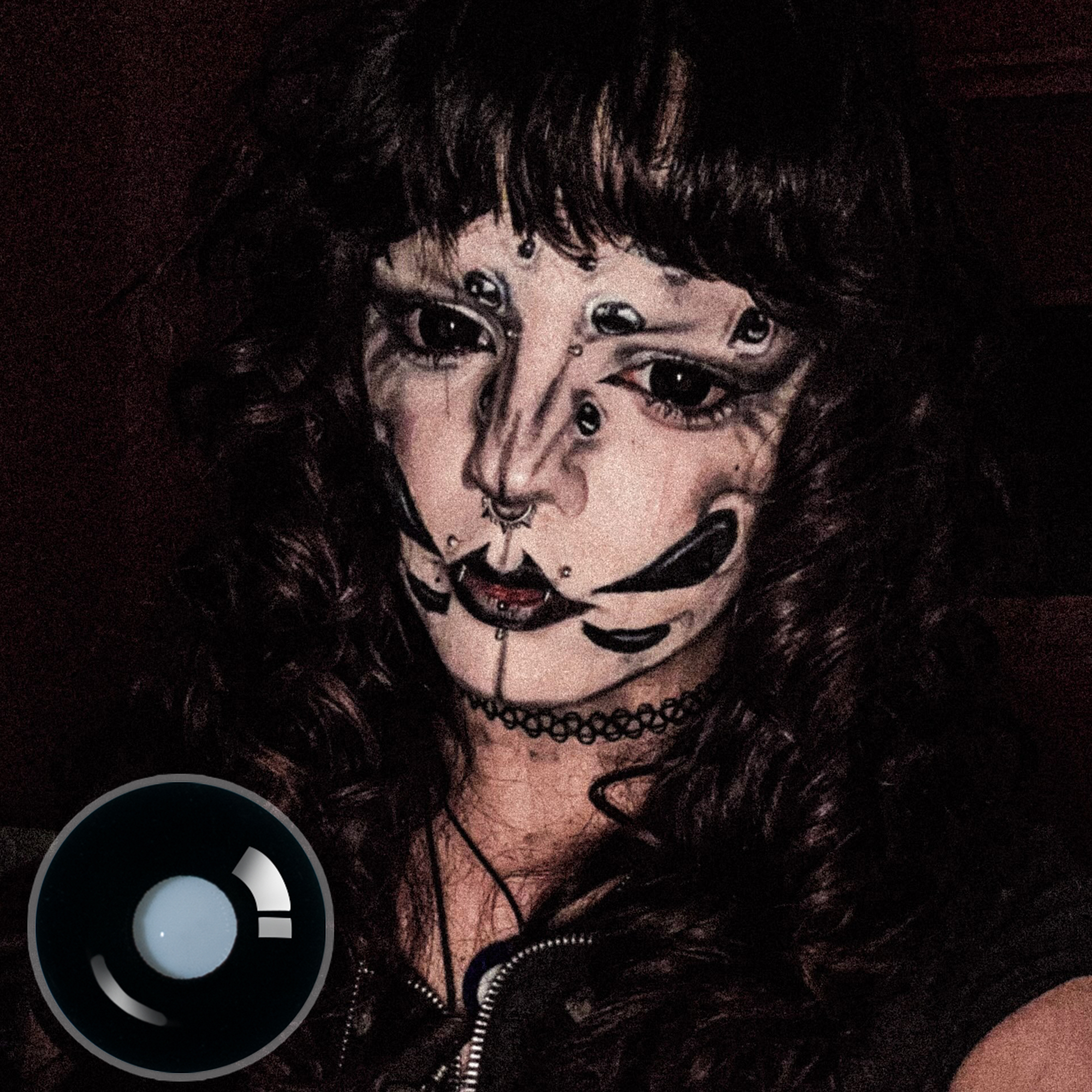 ukiyooct X Sullen Doll Eye (Halloween) | Enlarge | Black | 17mm | 1 Year