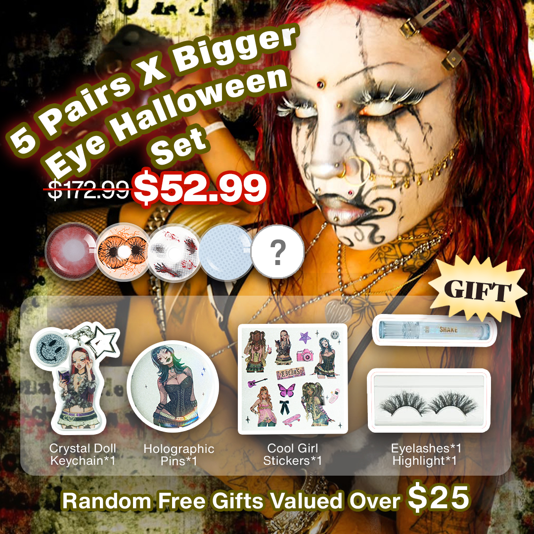 5 Pairs X Bigger Eye Halloween Set | Bigger (Customized✨)