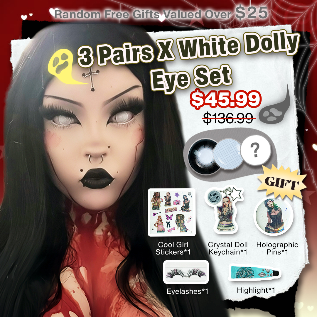 3 Pairs X White Dolly Eye Set  | Bigger (Customized✨)
