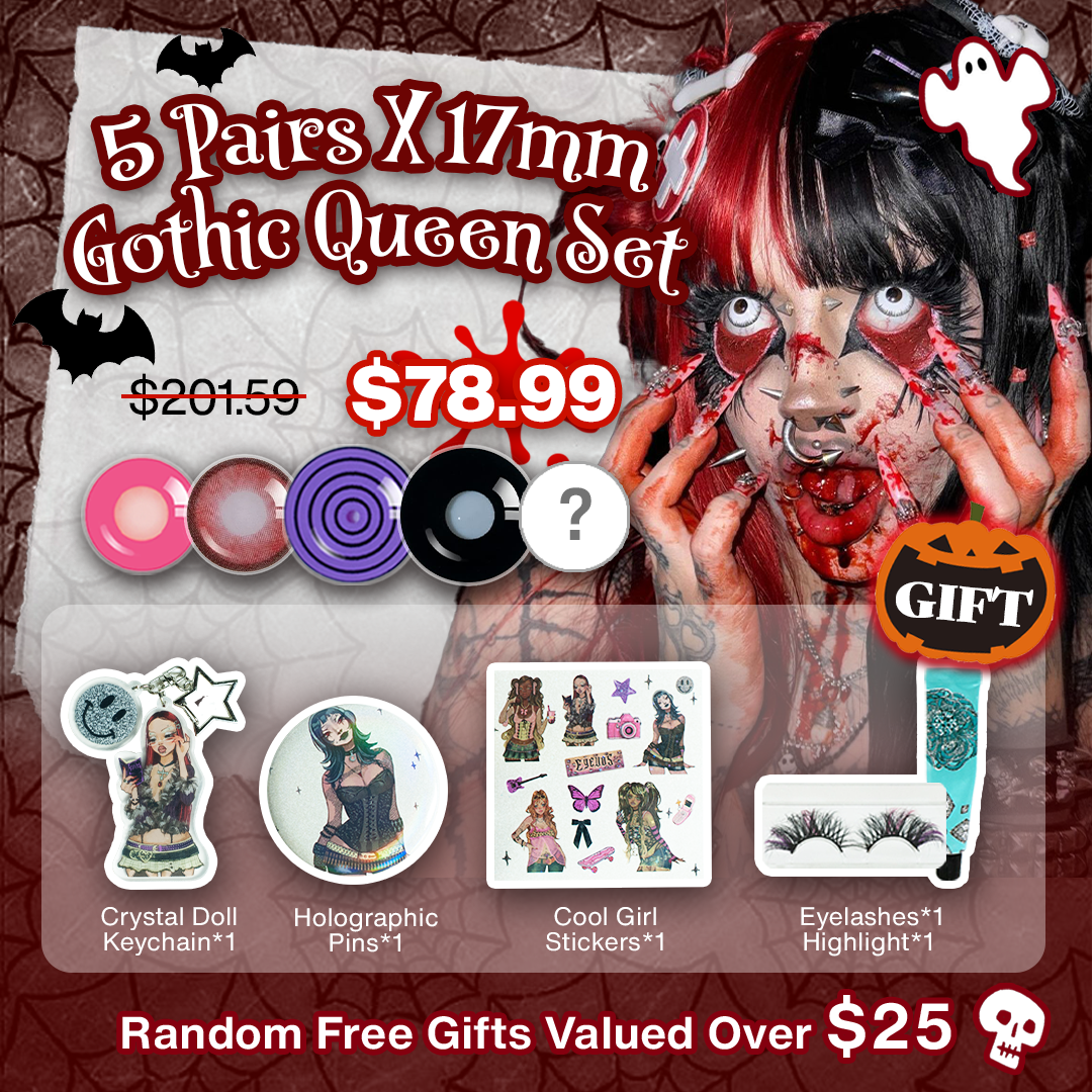 5 Pairs X 17mm Gothic Queen Set (Customized✨) 