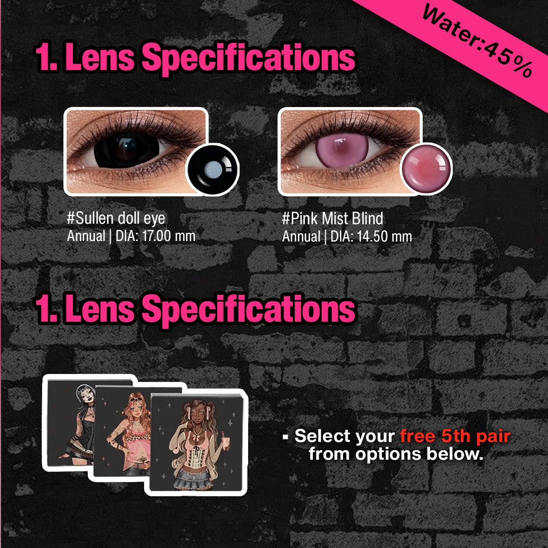 3 Pairs X 17mm Pink Queen Set (Customized✨) 