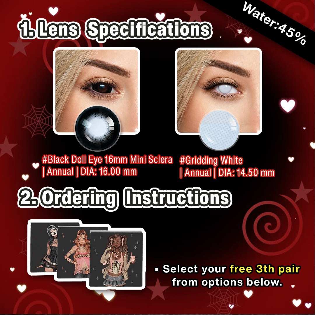 3 Pairs X White Dolly Eye Set  | Bigger (Customized✨)