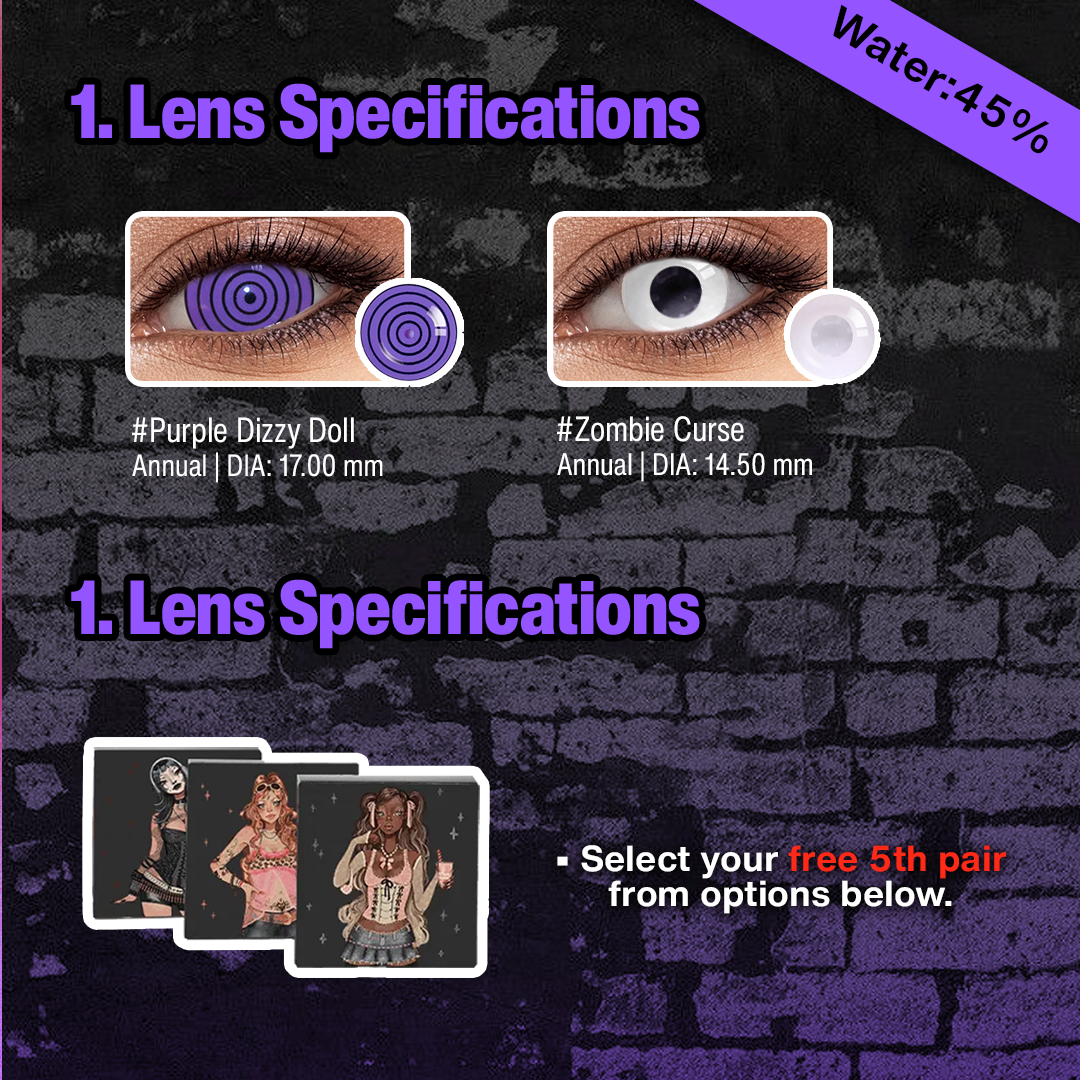 3 Pairs X Skull Queen Eye Set (Customized✨) 