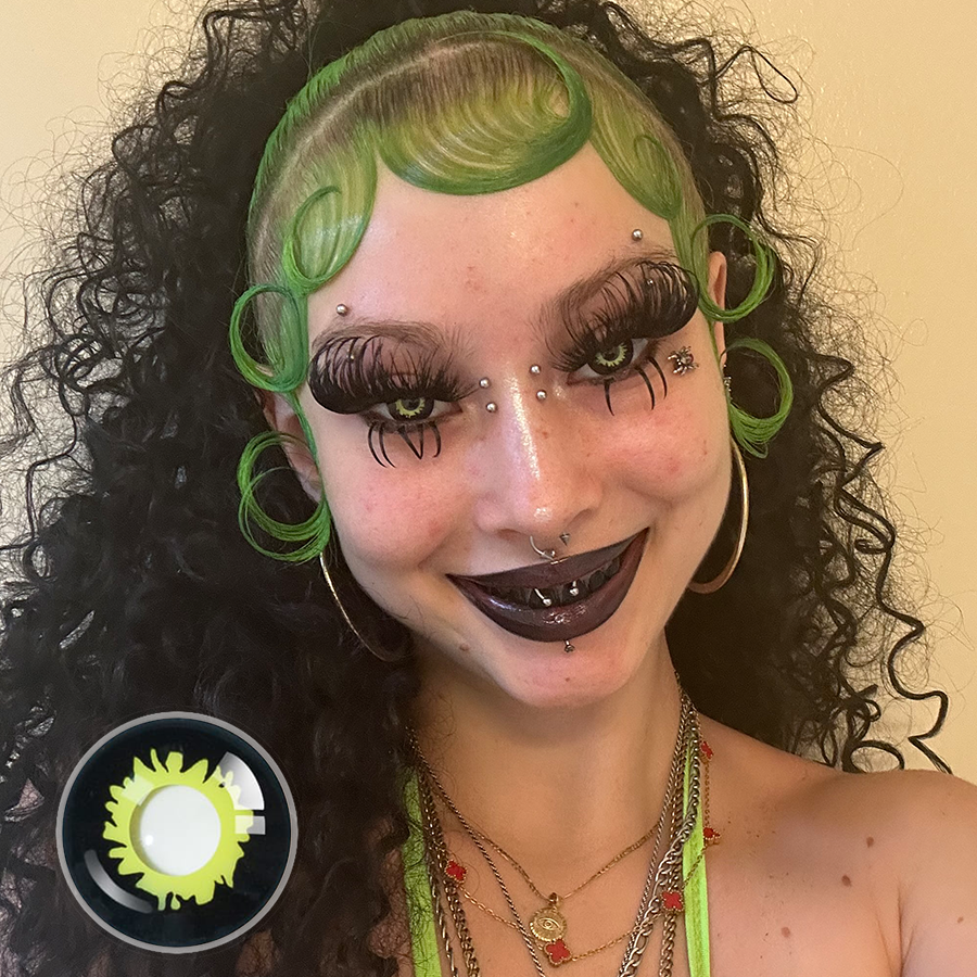Gothamdemon's Zombie Green (Halloween) Contact Lenses