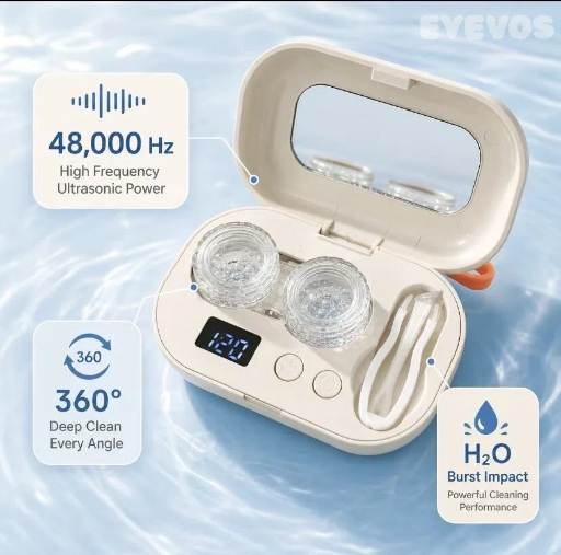 EYEVOS Sparkle Automatic Ultrasonic Contact Lens Cleaner