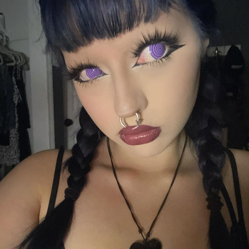 Imnotafed Purple Dizzy Doll eye Mini Sclera Contact Lenses(17MM)