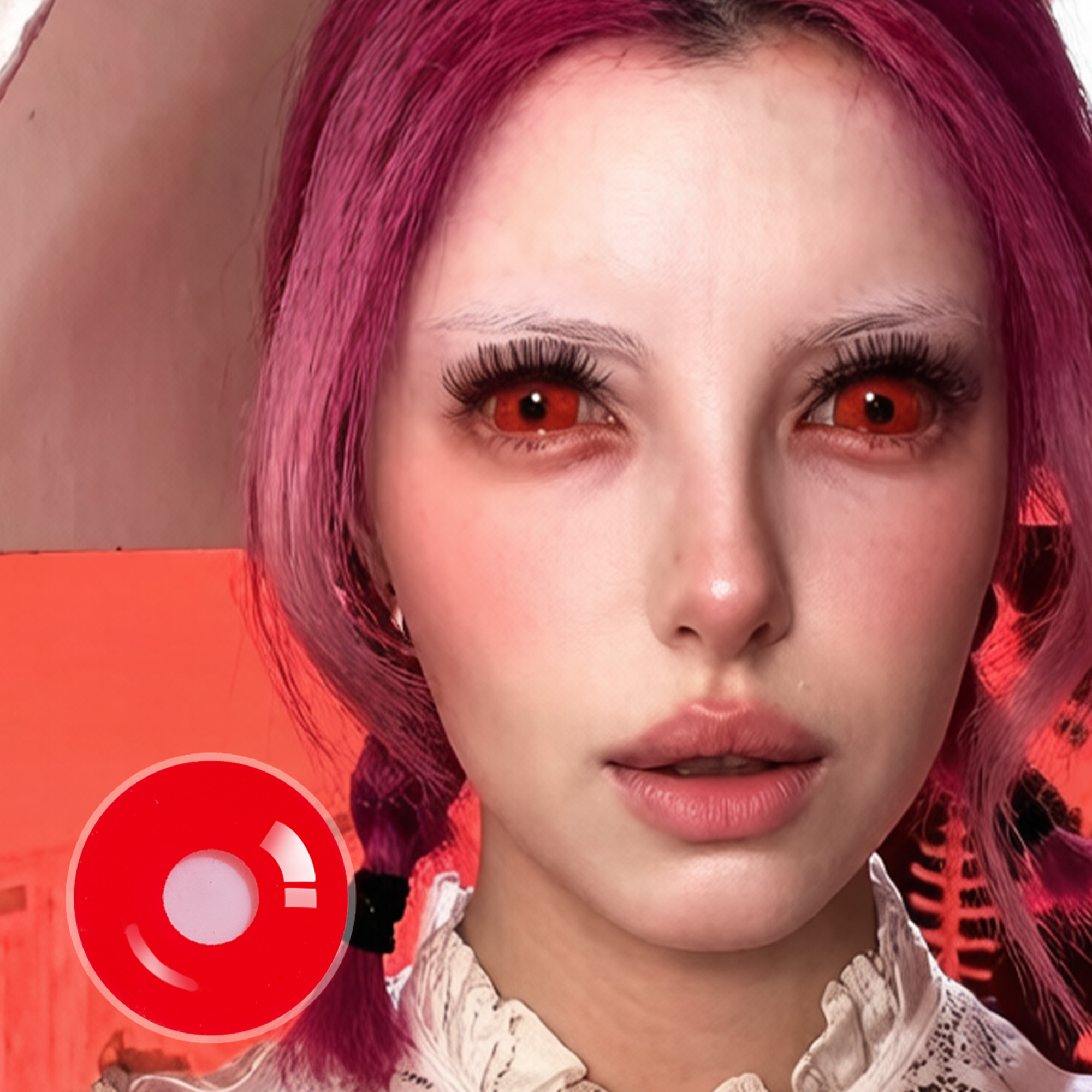 doll_em_up X Red Demon Doll Eye Mini Sclera Contact Lenses (17MM)