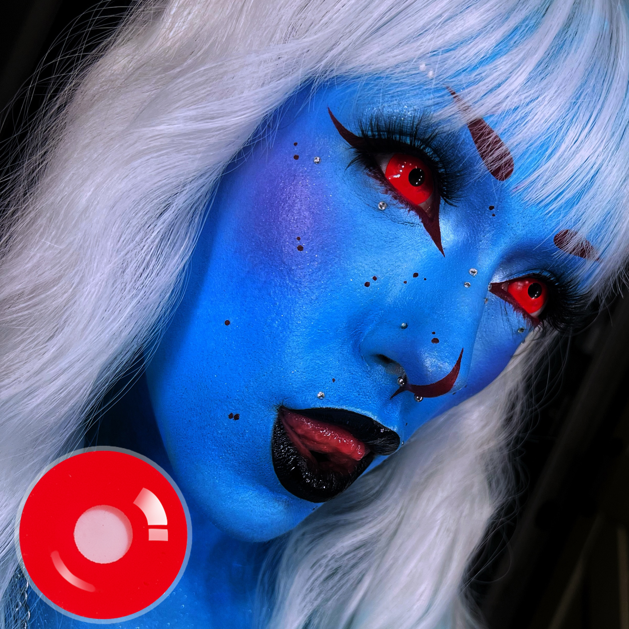 spookybabeex X Red Demon Doll Eye Mini Sclera Contact Lenses (17MM)