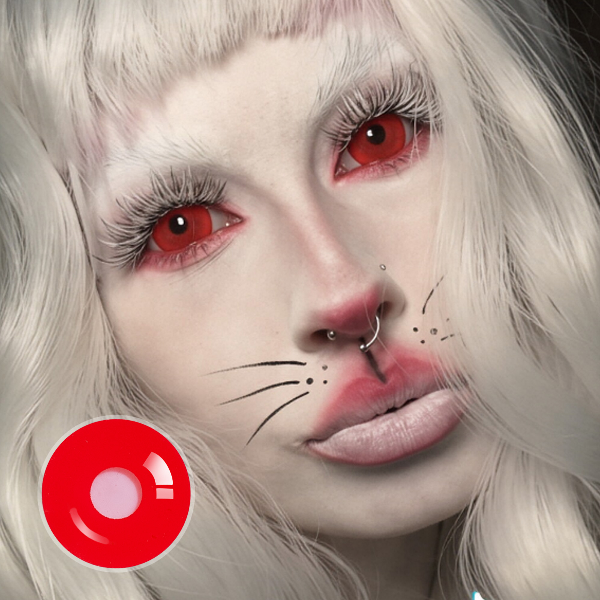 ggjackson_ X Red Demon Doll Eye Mini Sclera Contact Lenses (17MM)