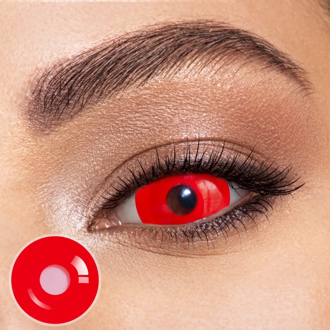 FAE'S Red Demon Doll Eye Mini Sclera Contact Lenses (17MM)