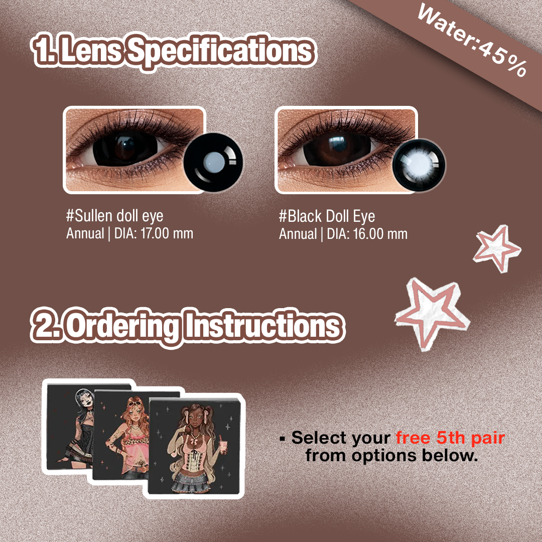 3 Pairs X Eye Enlarging Set (Customized✨) 