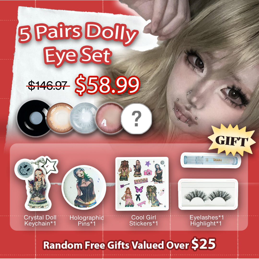 5 Pairs X Dolly Eye Set | 17mm | (Customized✨)