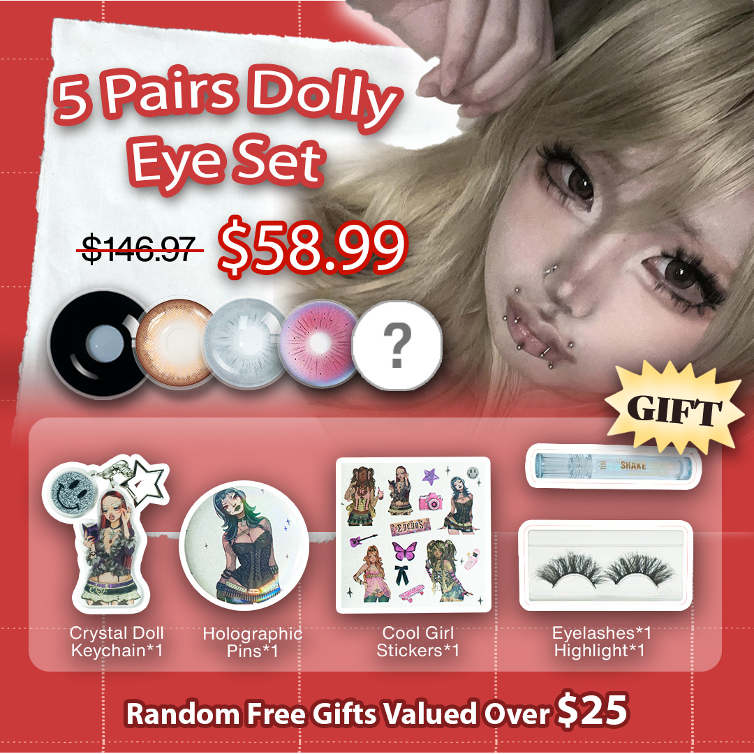 5 Pairs X Dolly Eye Set | 17mm | (Customized✨)