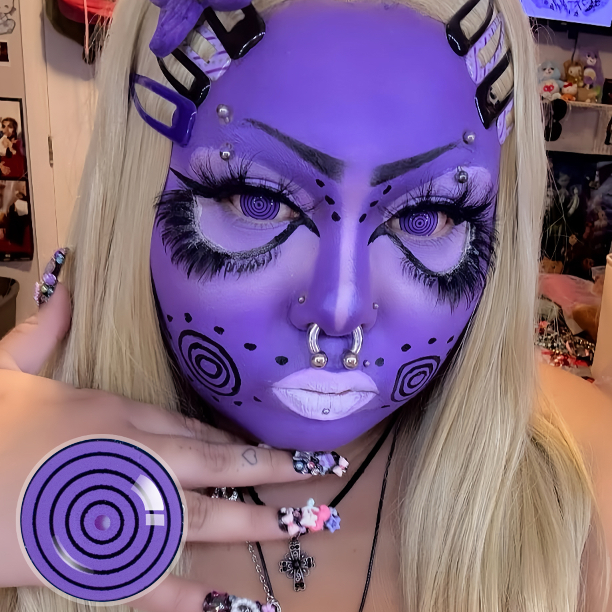 parisdoneart X Purple Dizzy Doll | Purple |17mm | Mini Sclera | 1 Year
