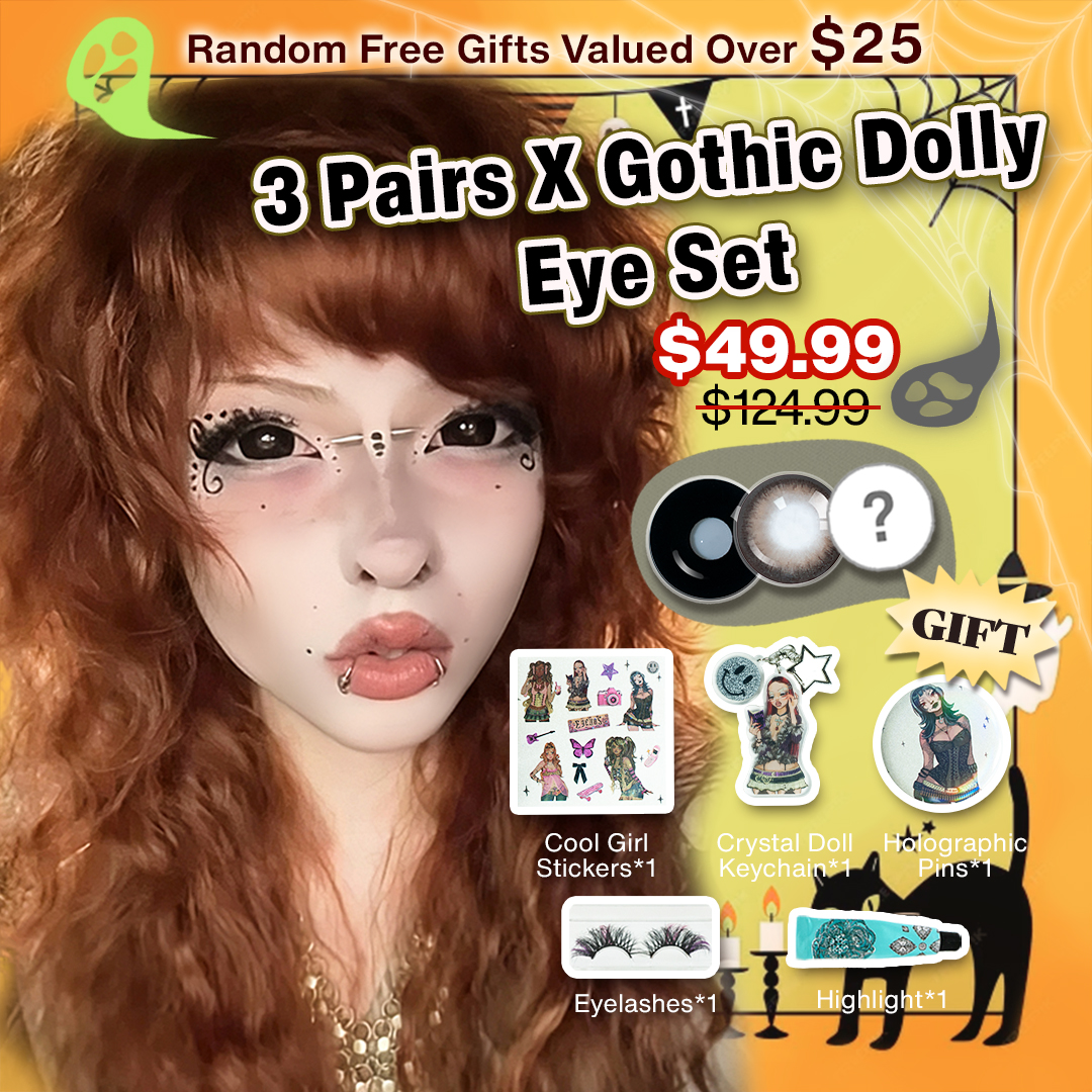3 Pairs X Gothic Dolly Eye Set | Bigger (Customized✨)