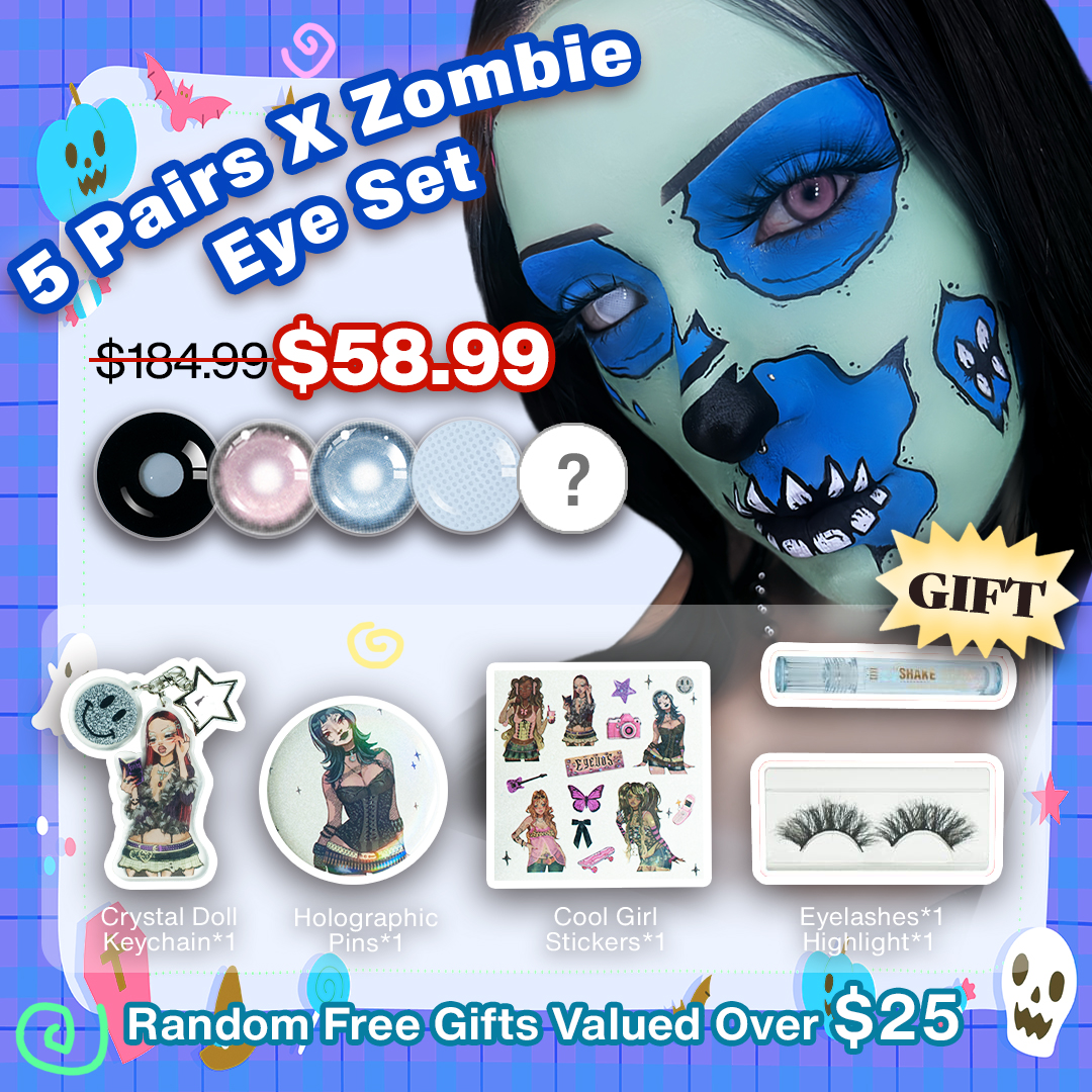 5 Pairs X Zombie Eye Set | Enlarge (Customized✨)