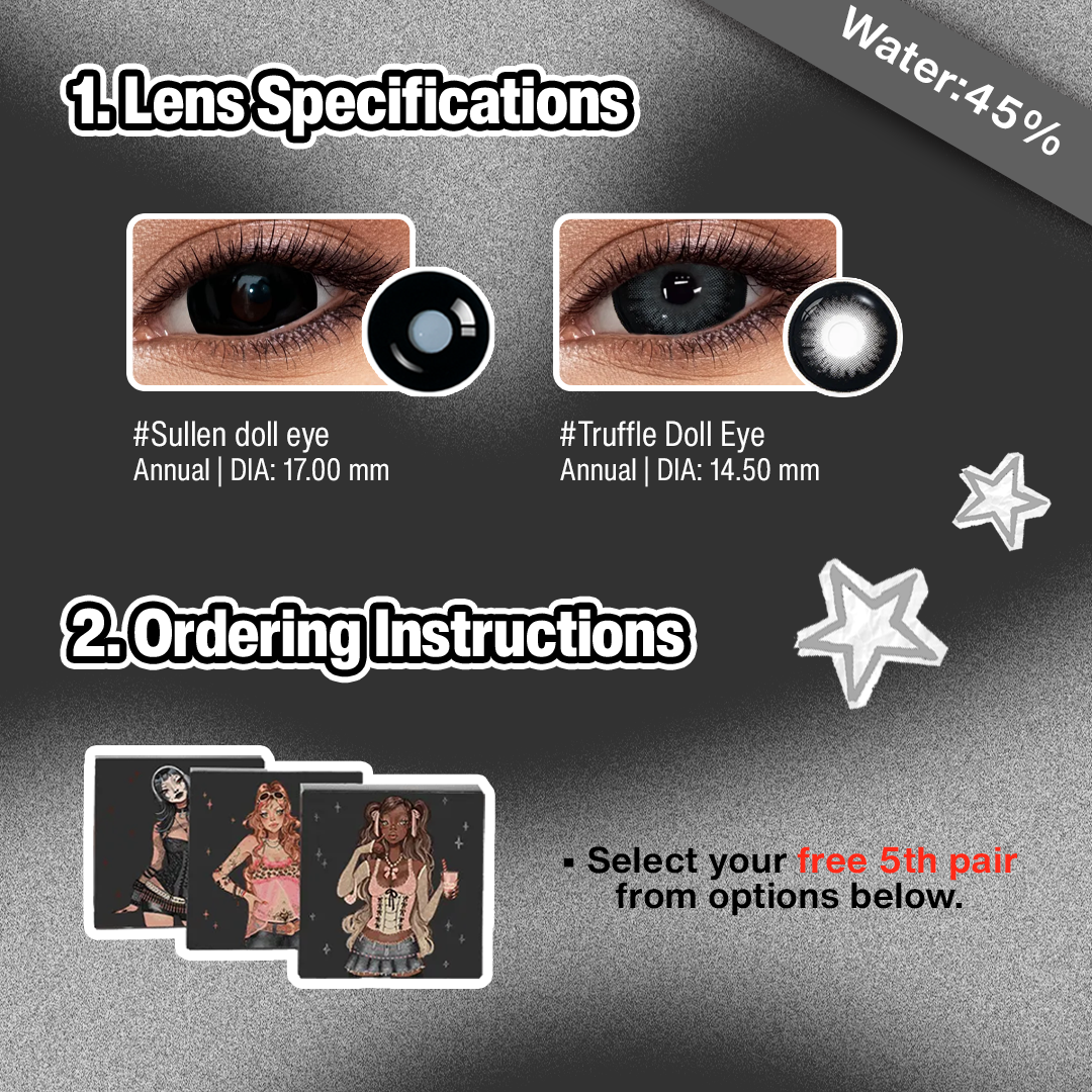 New Black Doll Set 17mm x 16mm (Customized✨)