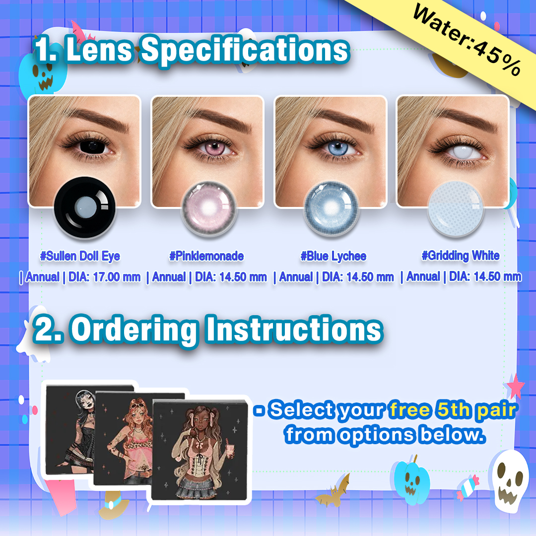 5 Pairs X Zombie Eye Set | Enlarge (Customized✨)