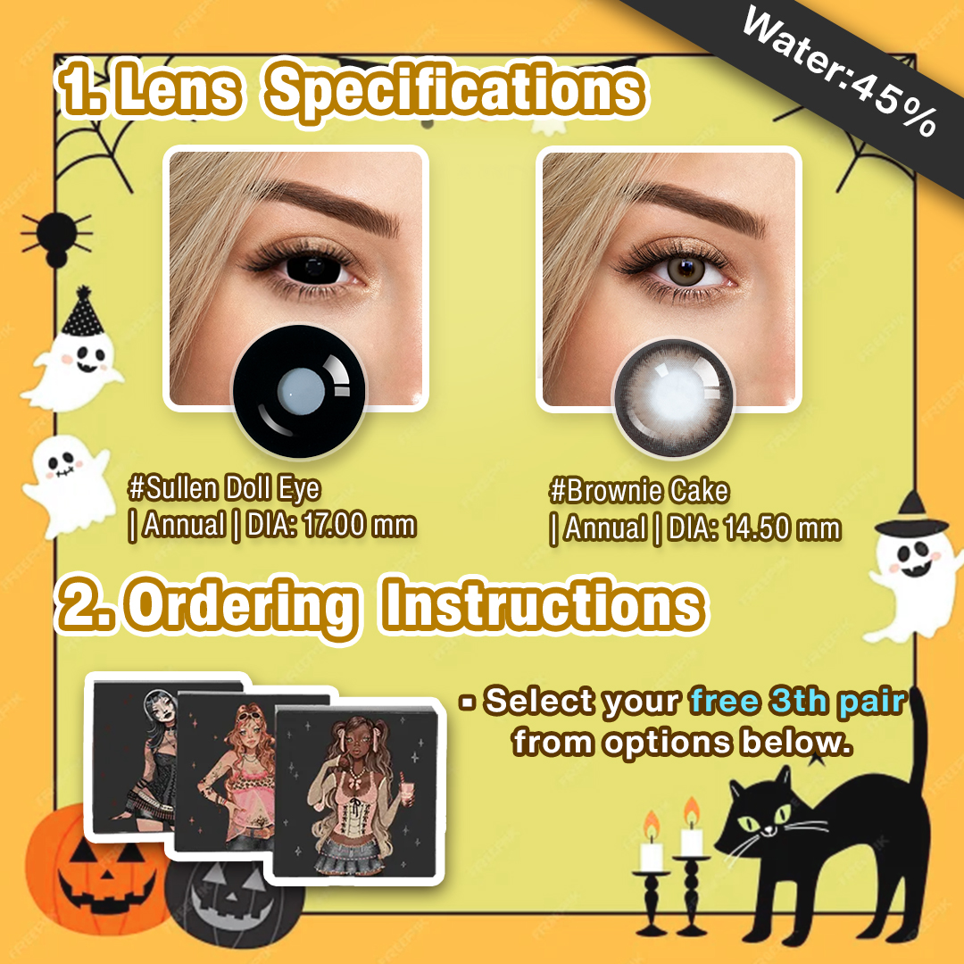 3 Pairs X Gothic Dolly Eye Set | Bigger (Customized✨)