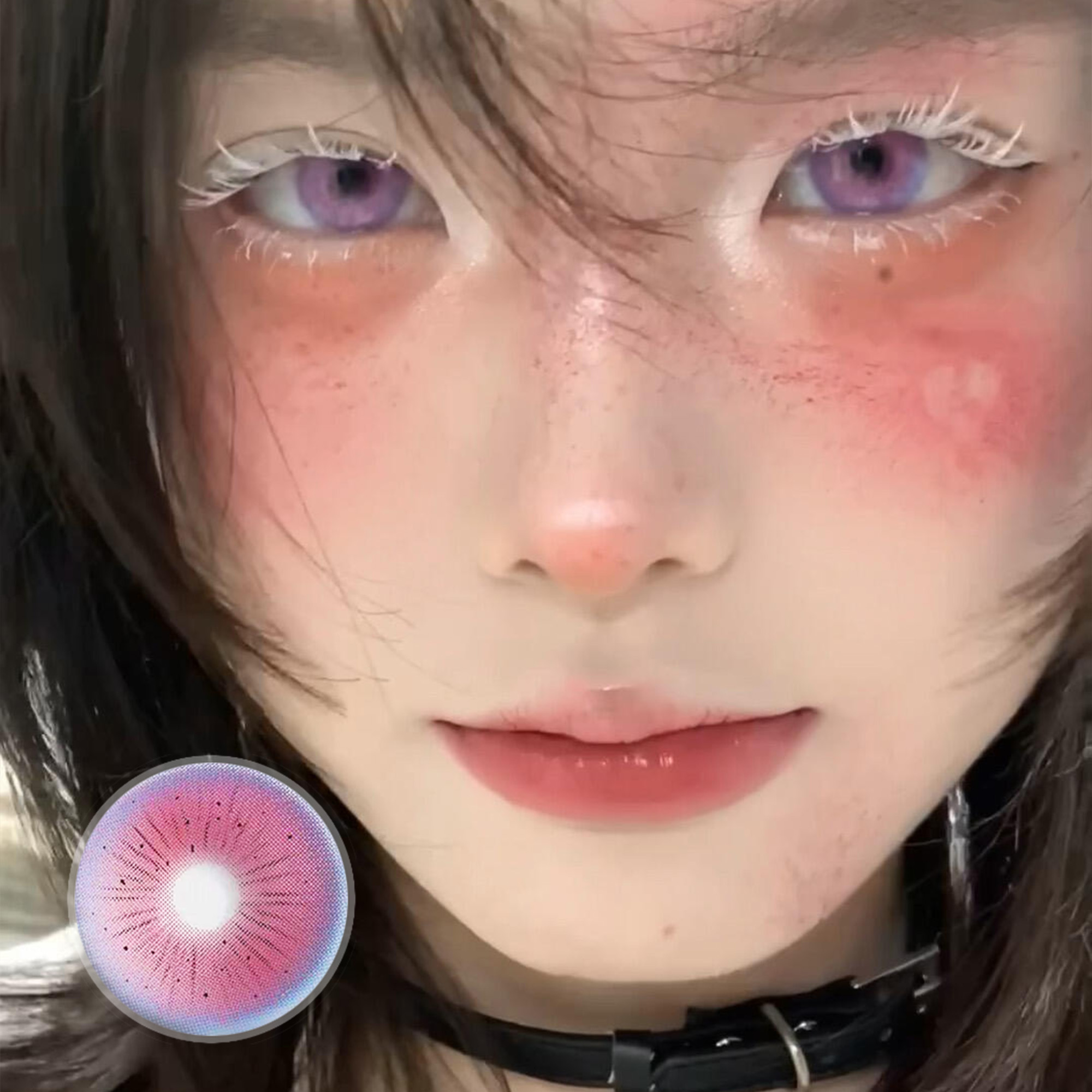 Pink Star Contact Lenses