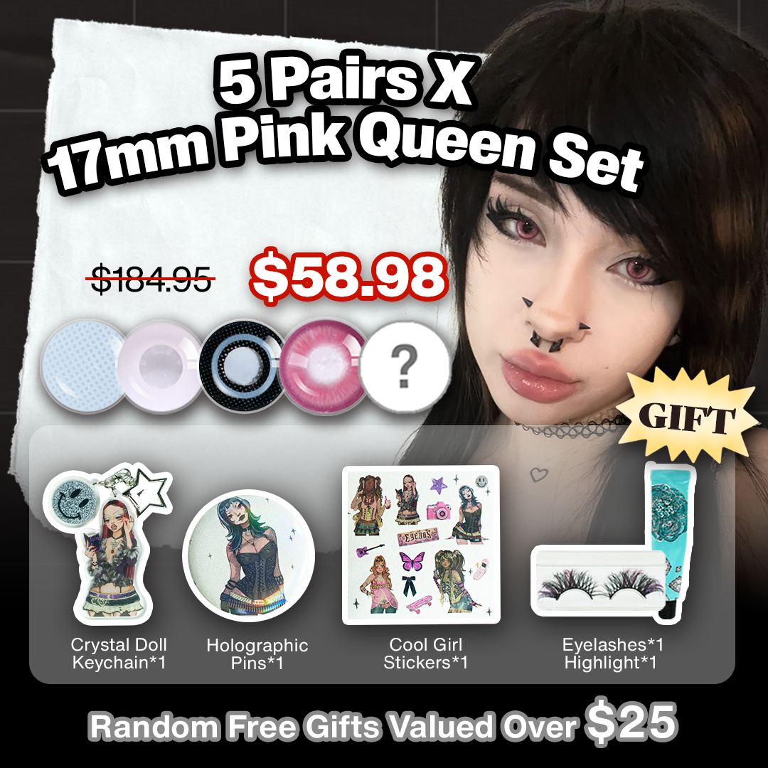 5 Pairs X 17mm Pink Queen Set (Customized✨) 