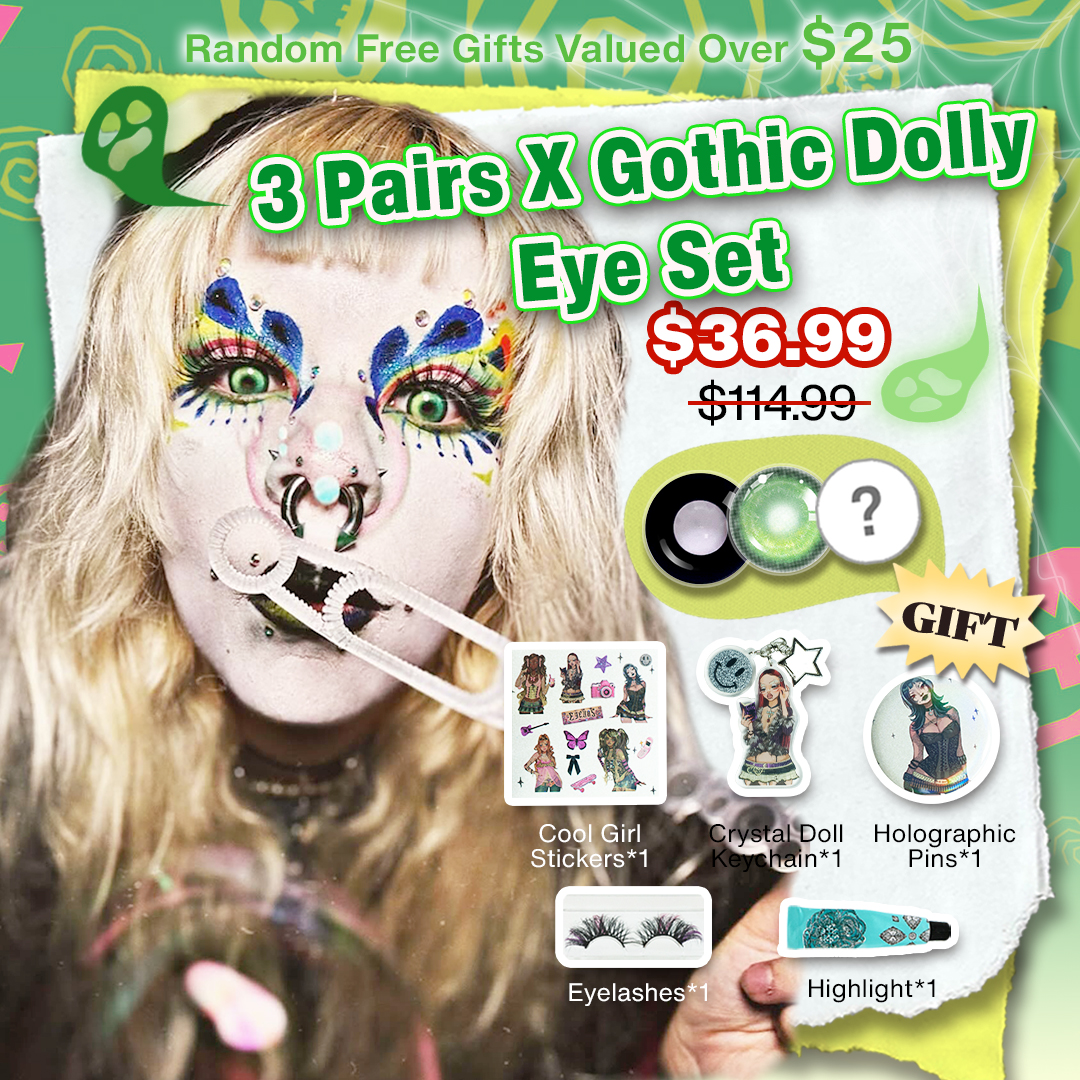 3 Pairs X Gothic Dolly Eye Set | Bigger (Customized✨)