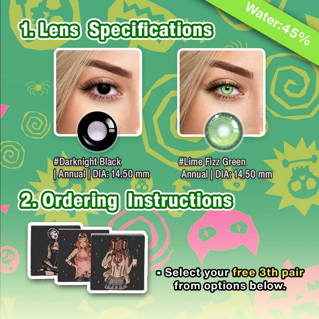 3 Pairs X Gothic Dolly Eye Set | Bigger (Customized✨)