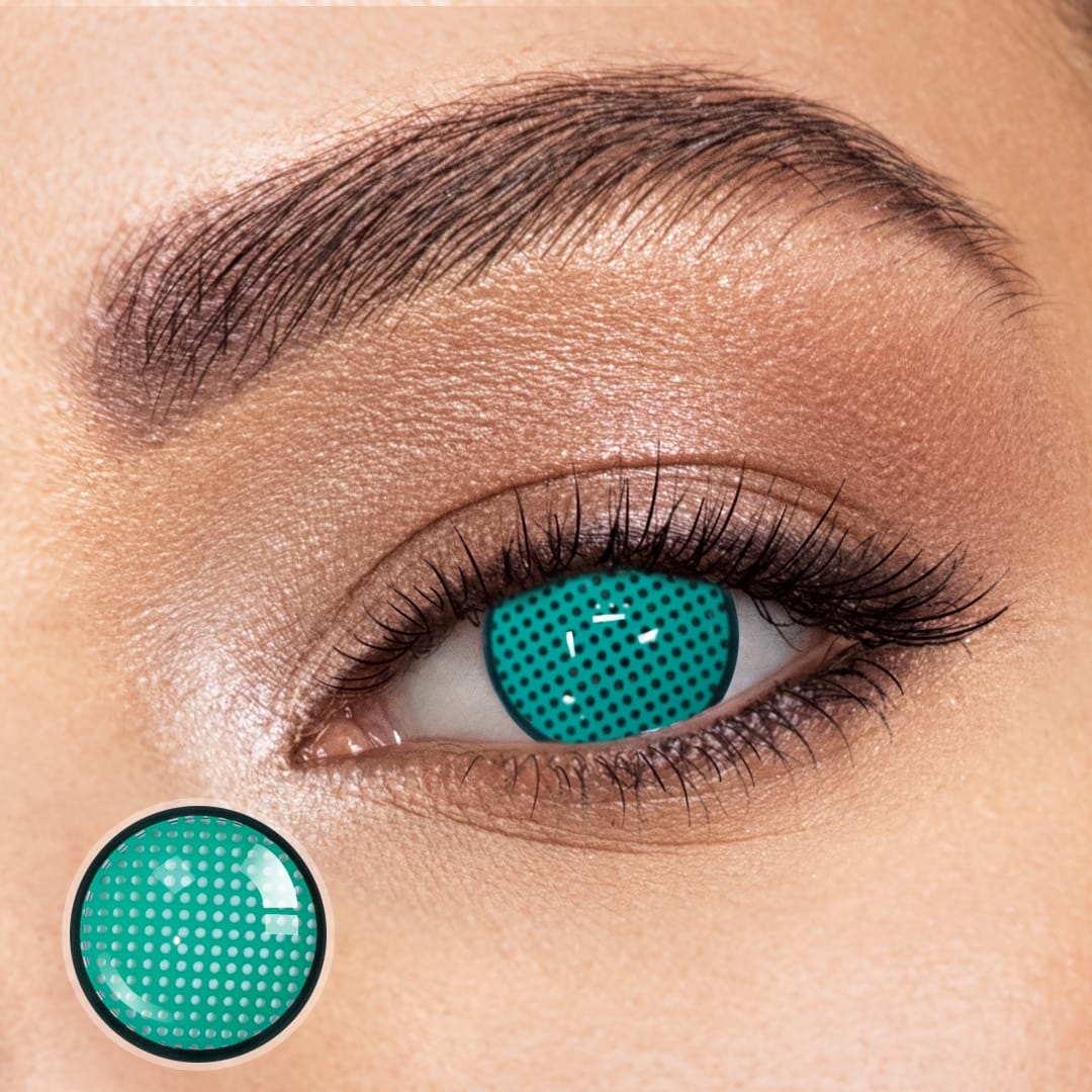 Gothamdemon's Gridding Green Contact Lenses