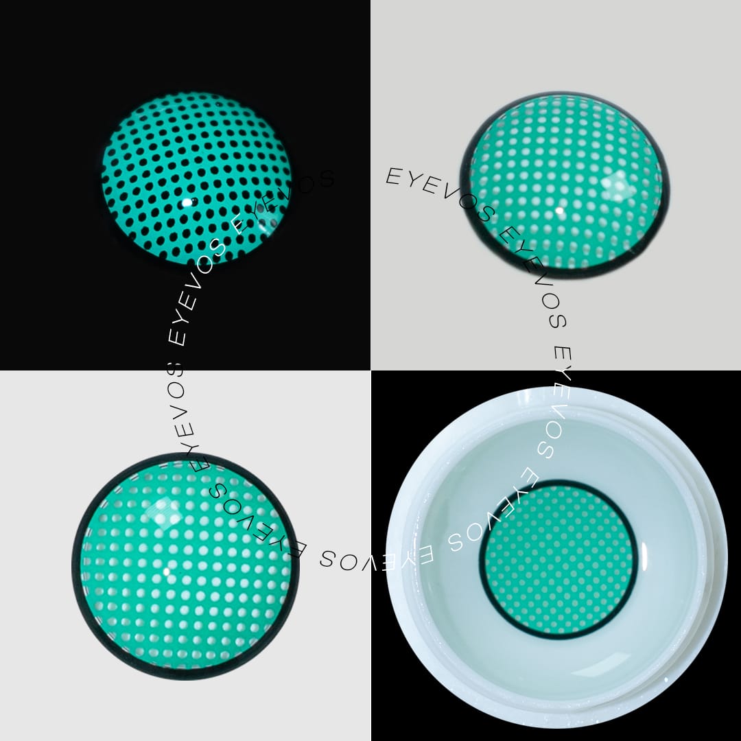 Gridding Green Contact Lenses