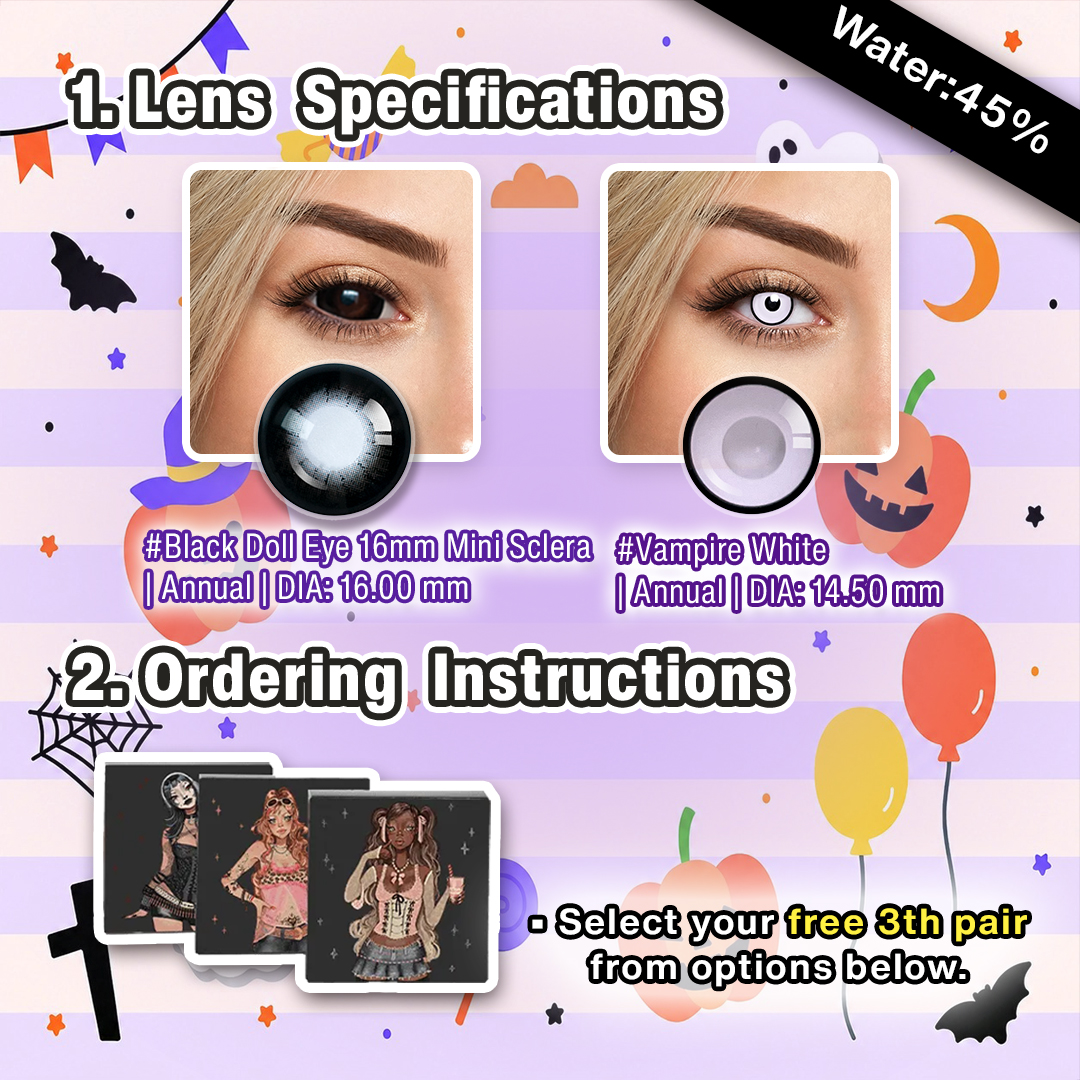 3 Pairs X Gothic Dolly Eye Set | Bigger (Customized✨)