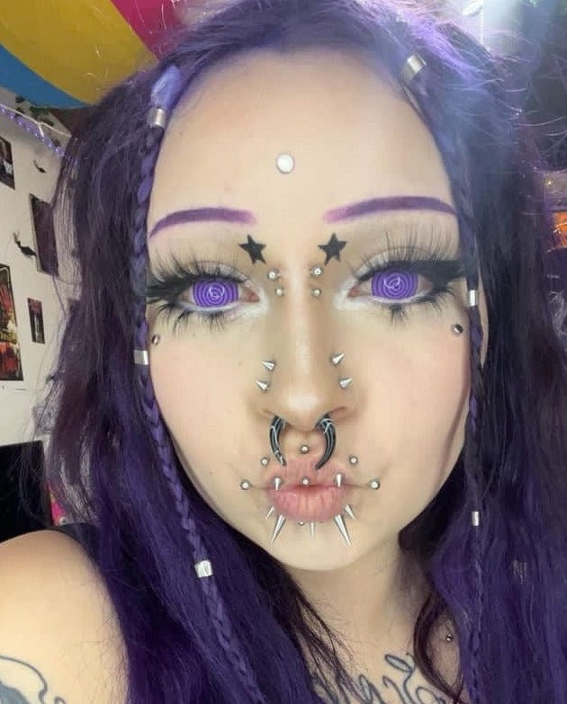 Imnotafed Purple Dizzy Doll eye Mini Sclera Contact Lenses(17MM)