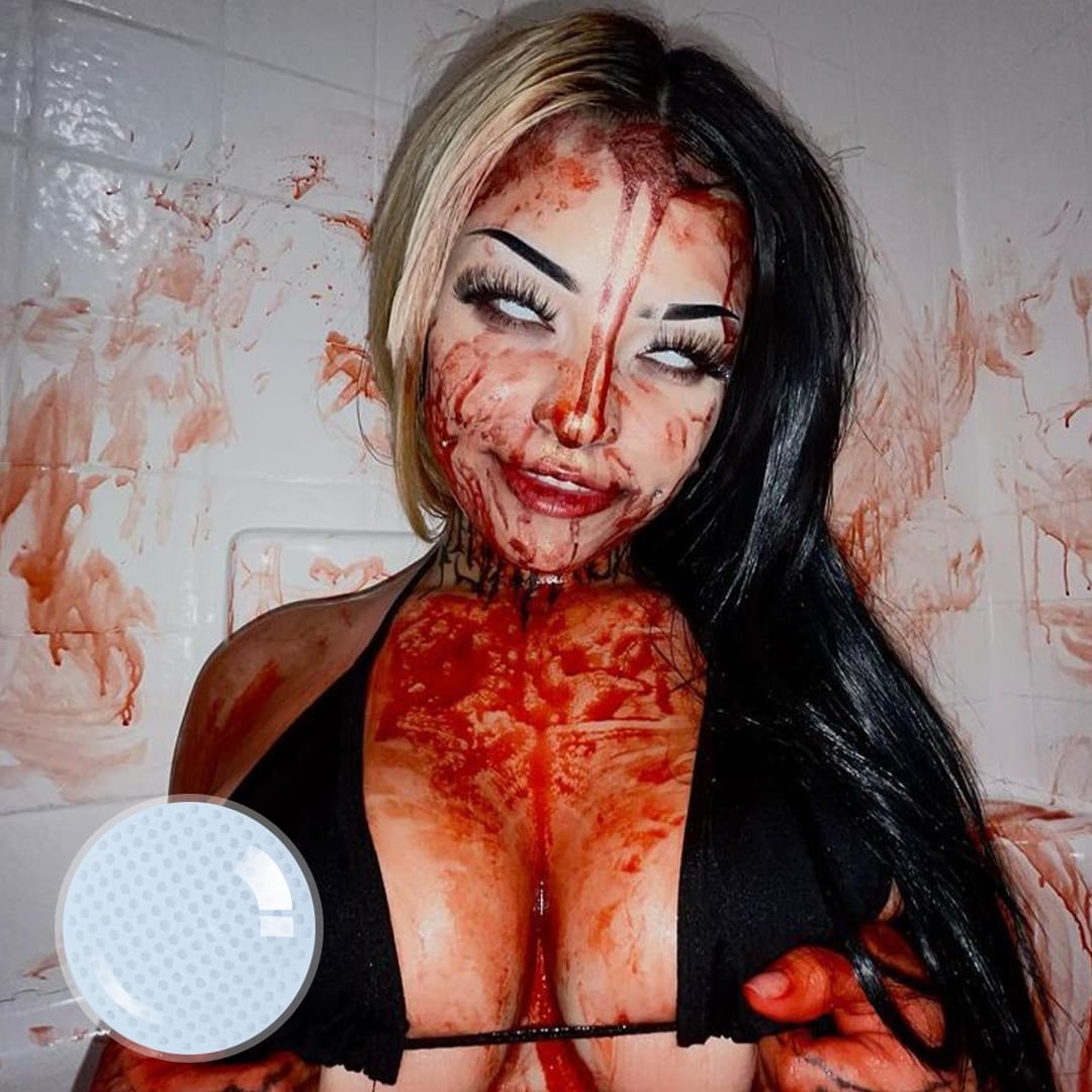 Dead Gridding White Contact Lenses