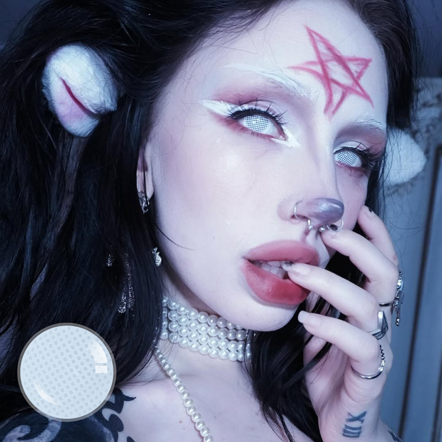 Blairvira's Gridding White Contact Lenses