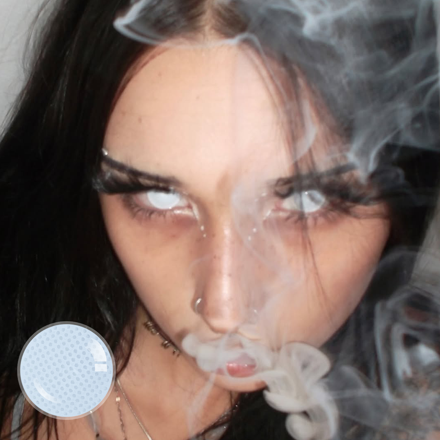 Espressomarini's Gridding White Contact Lenses