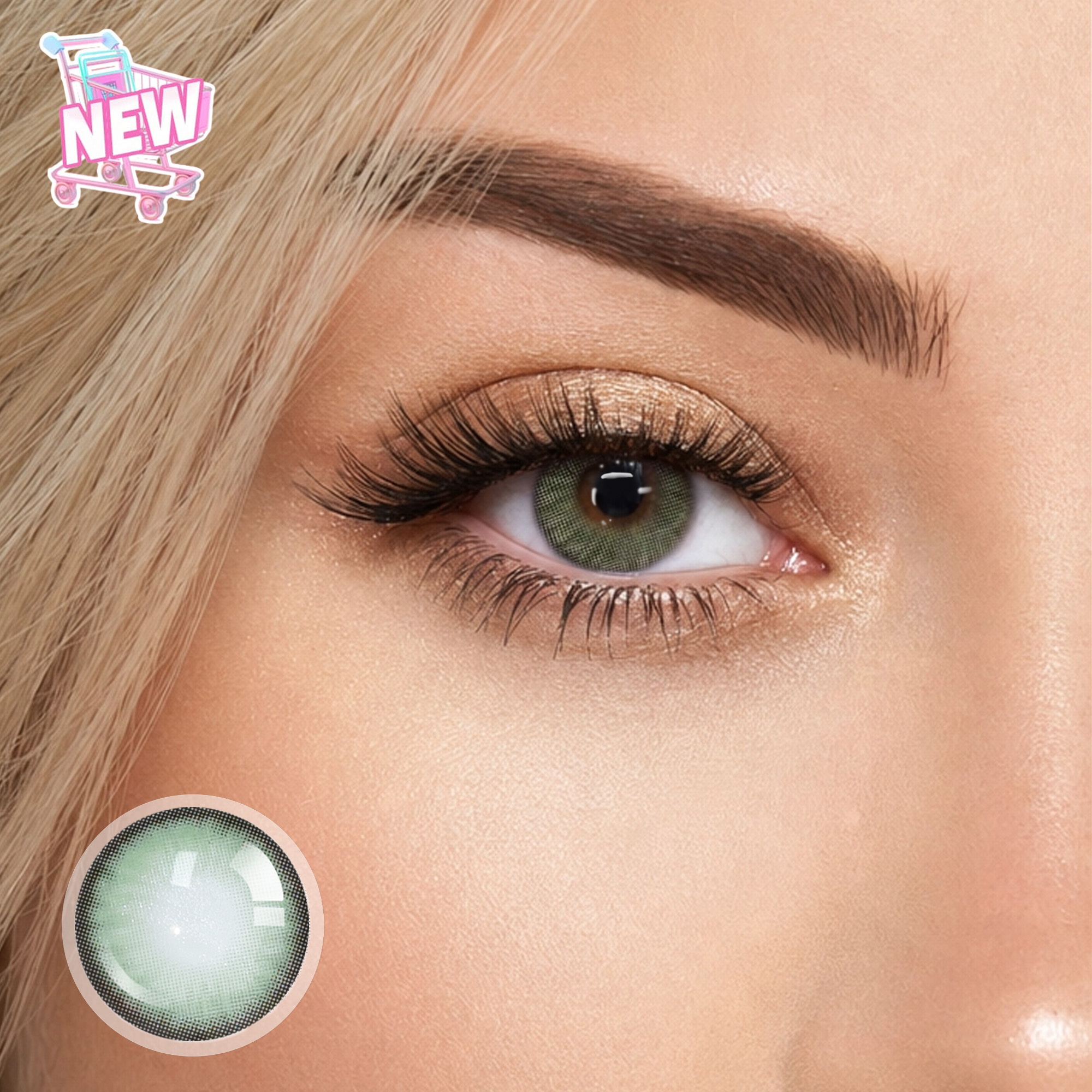 Fishtail Green Contact Lenses