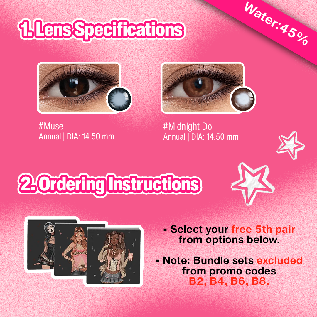 3 Pairs X Bigger Black Doll Eye Set (Customized✨)