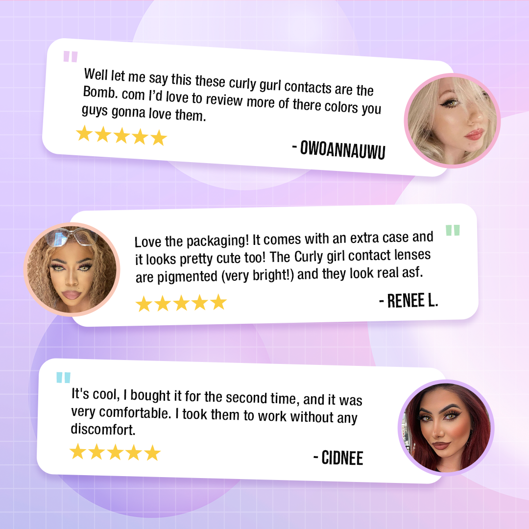 Curly Girl Contact Lenses