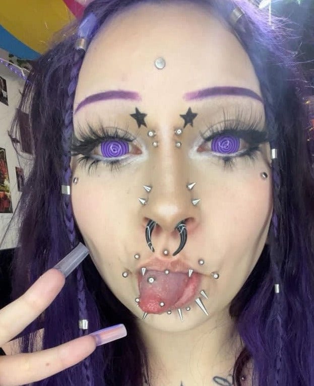 Imnotafed Purple Dizzy Doll eye Mini Sclera Contact Lenses(17MM)