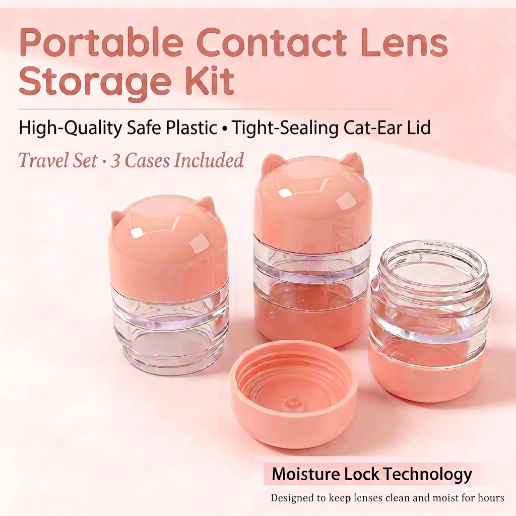 EYEVOS Getaway 3-Pod Travel Contact Lens Case
