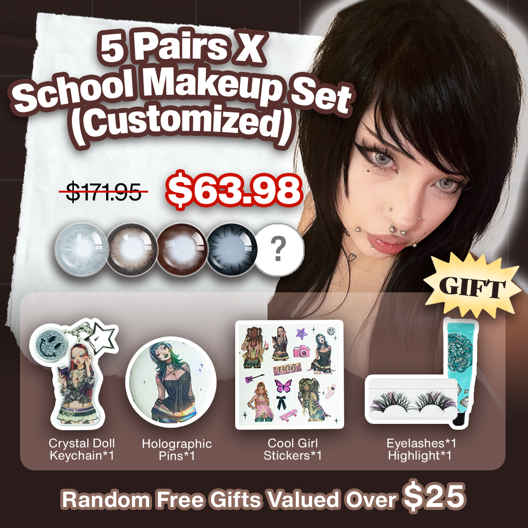 5 pairs X School Makeup Set (Customized✨)